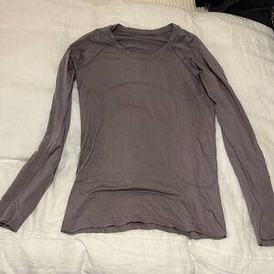 Women's Long Sleeve Top in Gray